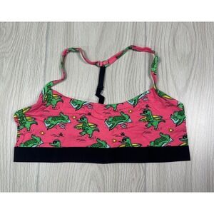 MeUndies Women's Later Gator T-Back Bralette XL Pink‎ Alligator Print